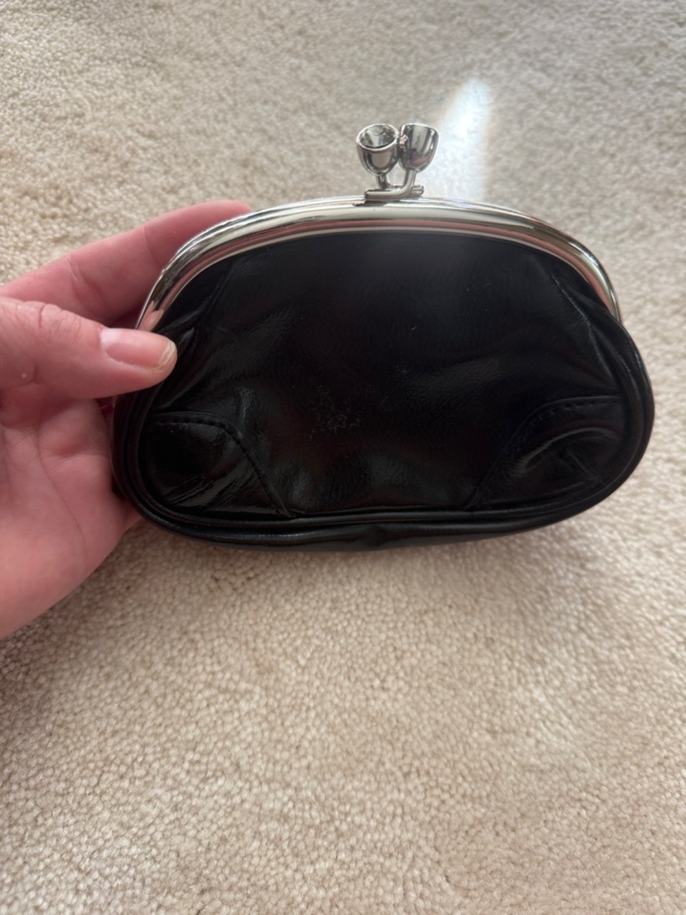 Classic Black Kiss-Lock Coin Purse - Express